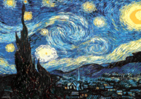 GIF of Vincent Van Gogh's Starry Night with pan feature added into the animation