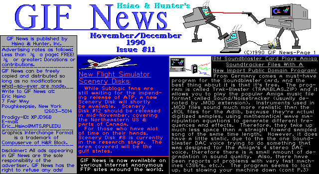 Gif News which ran between 1988 to 1993