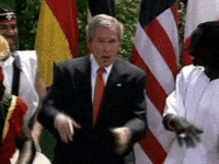 GIF of dancing George W Bush