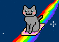 Nyan cat on a pop tart