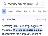 Google Search AI Overviews / Google AI example image.