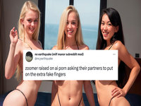 AI Porn generation example and tweet.
