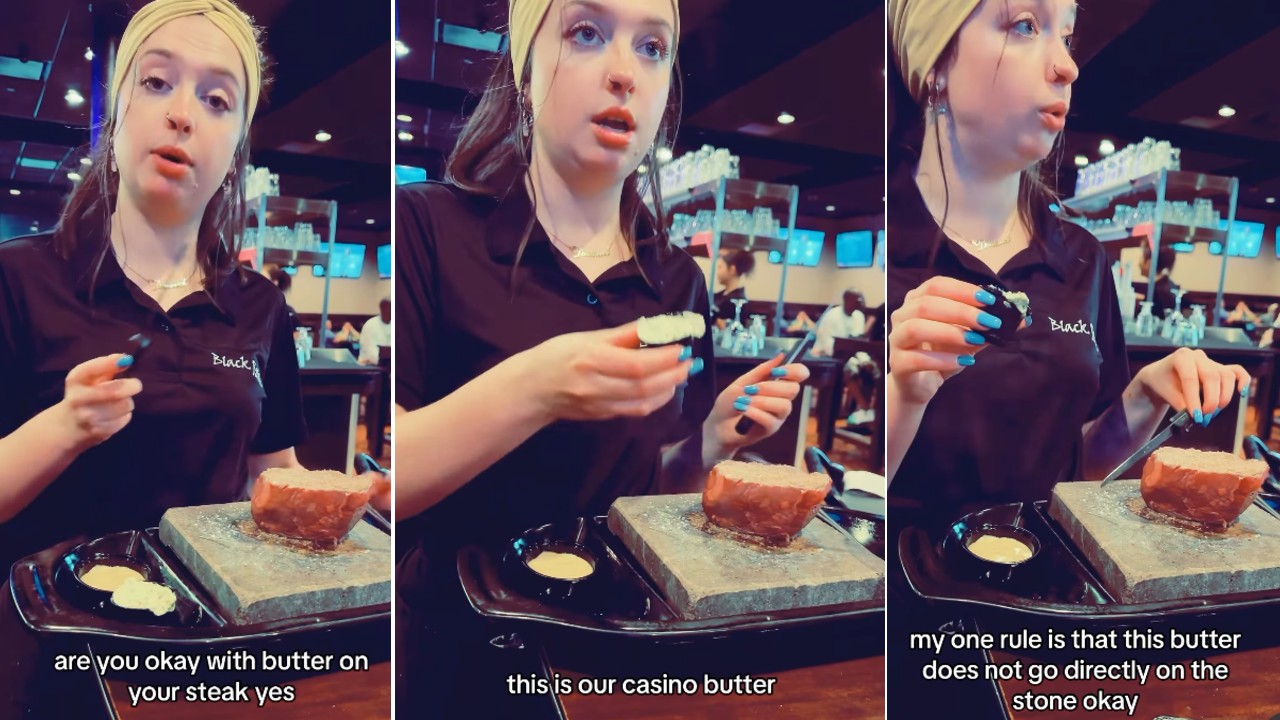 Casino Butter Does Not Go Directly On the Stone / Casino Butter Girl meme and image examples.