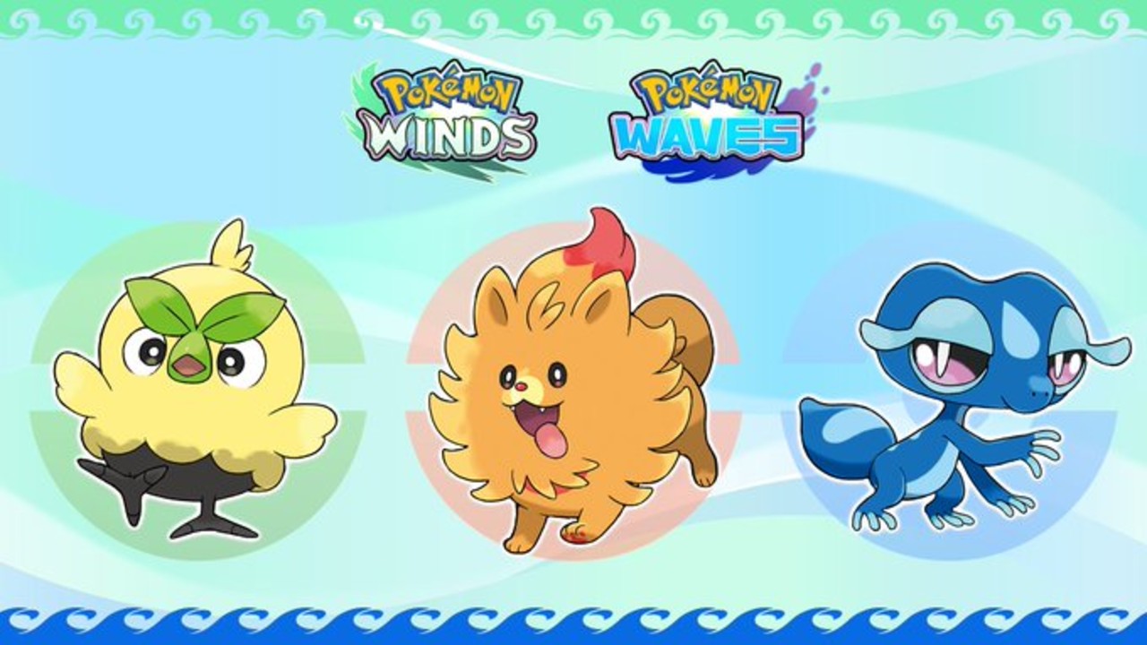 Pokémon Winds and Waves Starters image example.