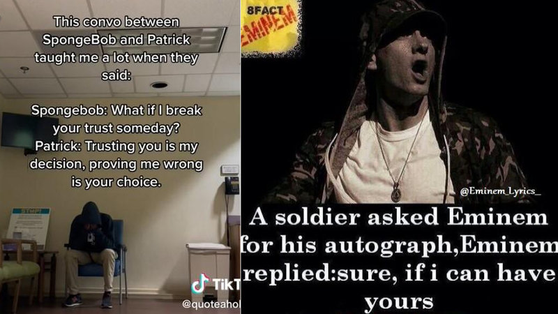 Image of two harmless misinformation memes.