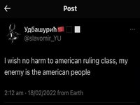 My Enemy Is The American People