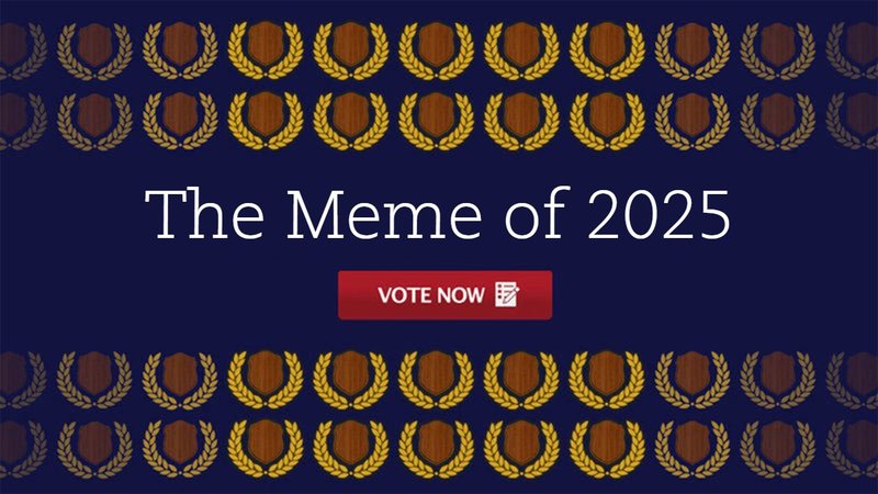 Meme of the year 2025 poll.