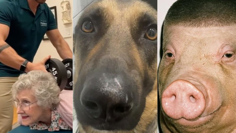 Weekly Meme Roundup depicting AI Chiropractors, Dog Whining and Fade Pig memes.