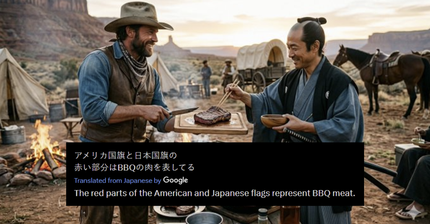 Japanese-American X / Twitter Crossover image examples.